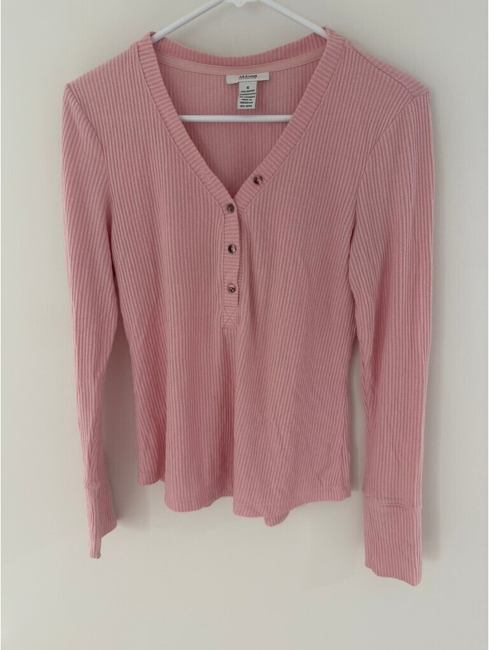 Women's Ribbed Henley Top, Alfani Intimates